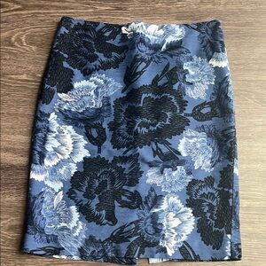 Ann Taylor Blue Mini Pencil Skirt for Work